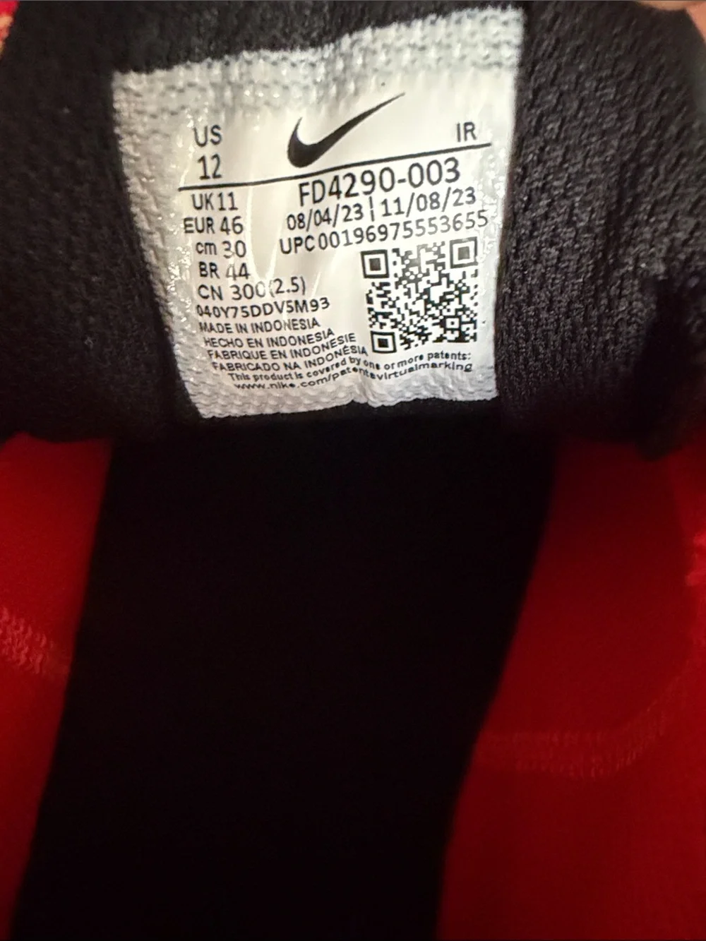 Nike Red, Purple & Black Flame-Detail Trainers